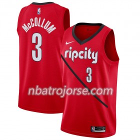 Män Portland Trail Blazers Tröja C.J. McCollum 3 2018-19 Nike Röd Swingman